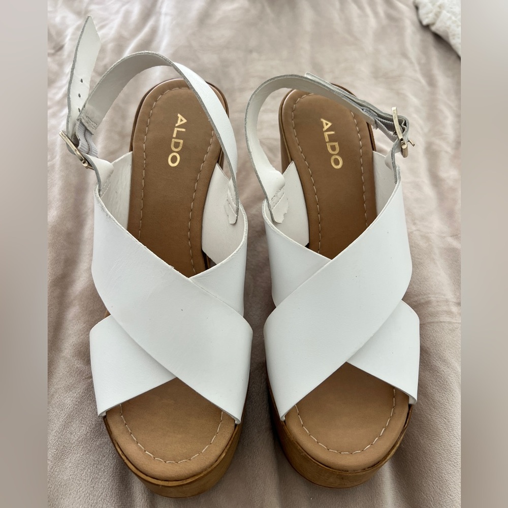 Aldo platform sandals.